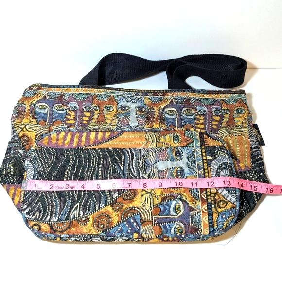 Laurel Birch Hobo Cat Tapestry Shoulder Strap Purse - Picture 13 of 14